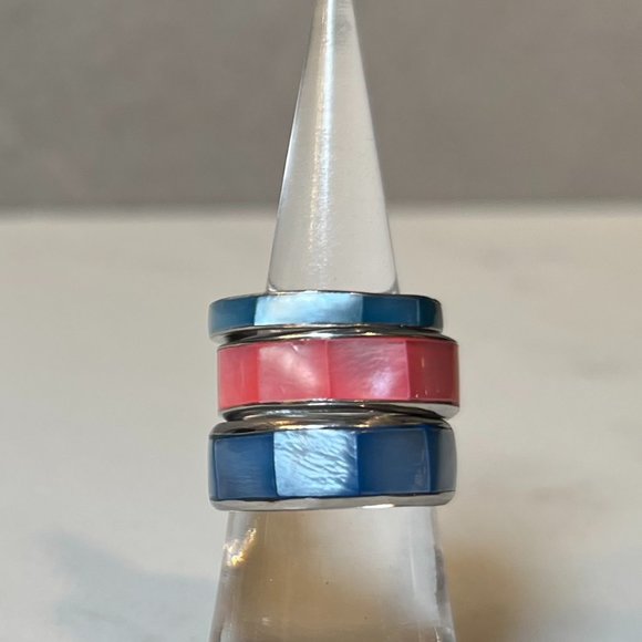 Silver Stacking Rings - Set of 3 Southwest Handmade Artisan Rings - Picture 10 of 16